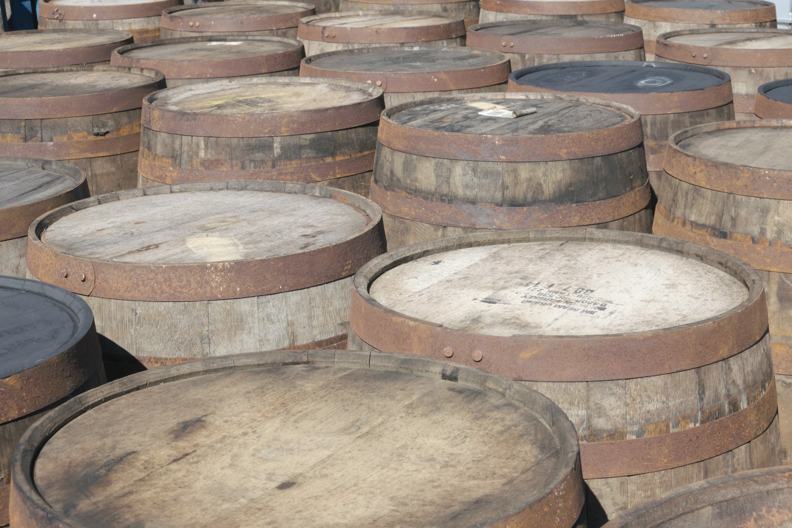 a group of barrels